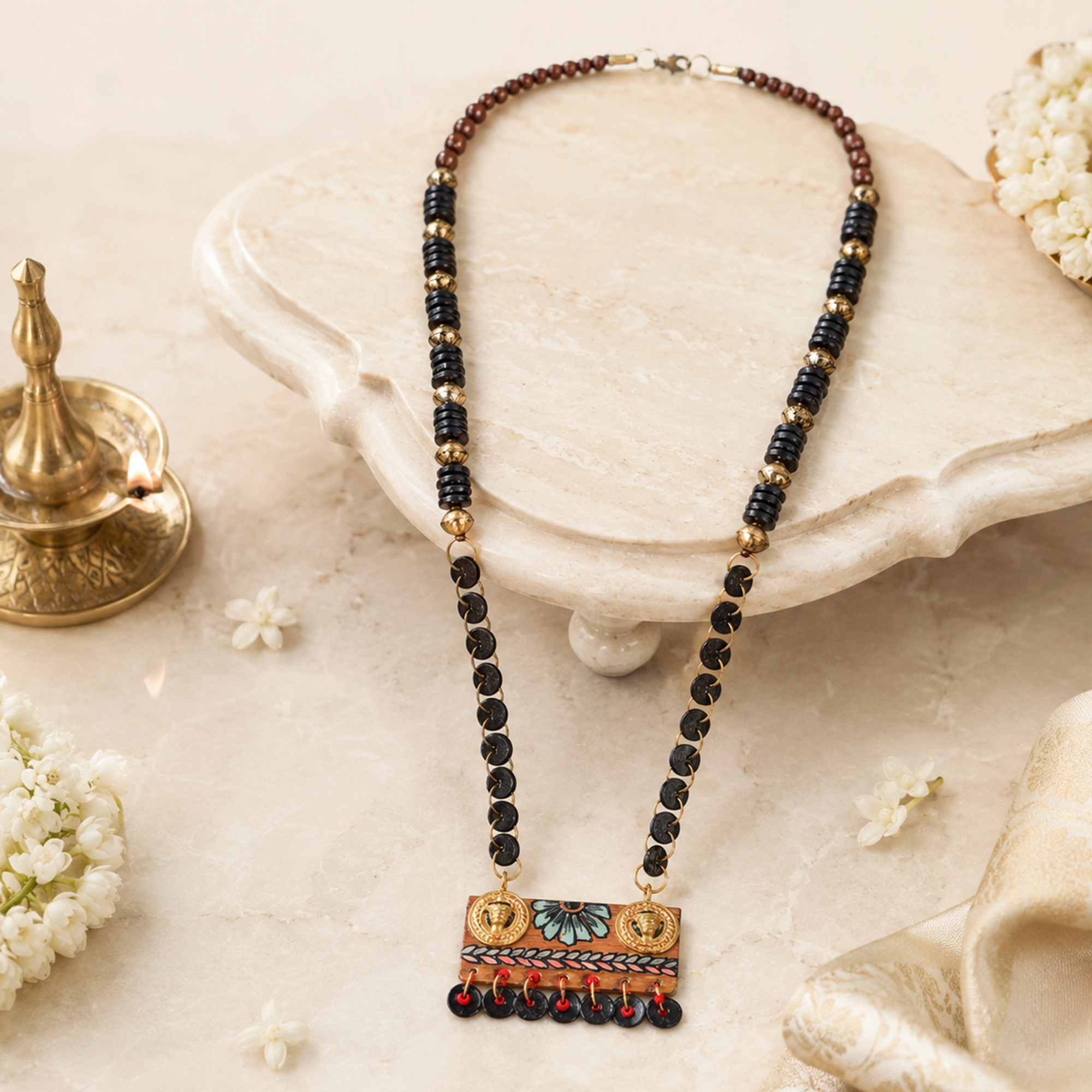 Tana-Mana' Handcrafted Tribal Dhokra Necklace