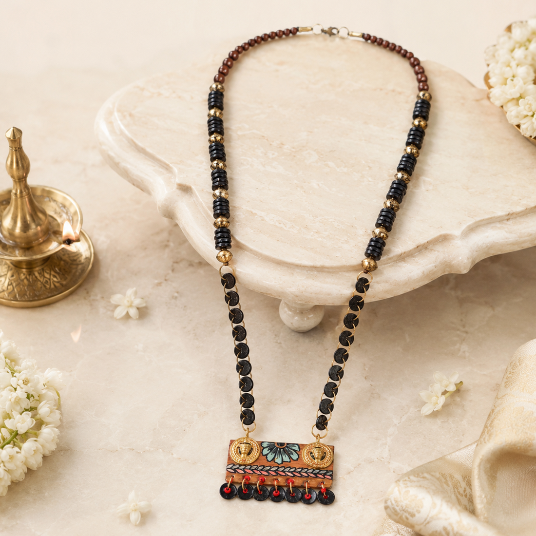 Tana-Mana' Handcrafted Tribal Dhokra Necklace