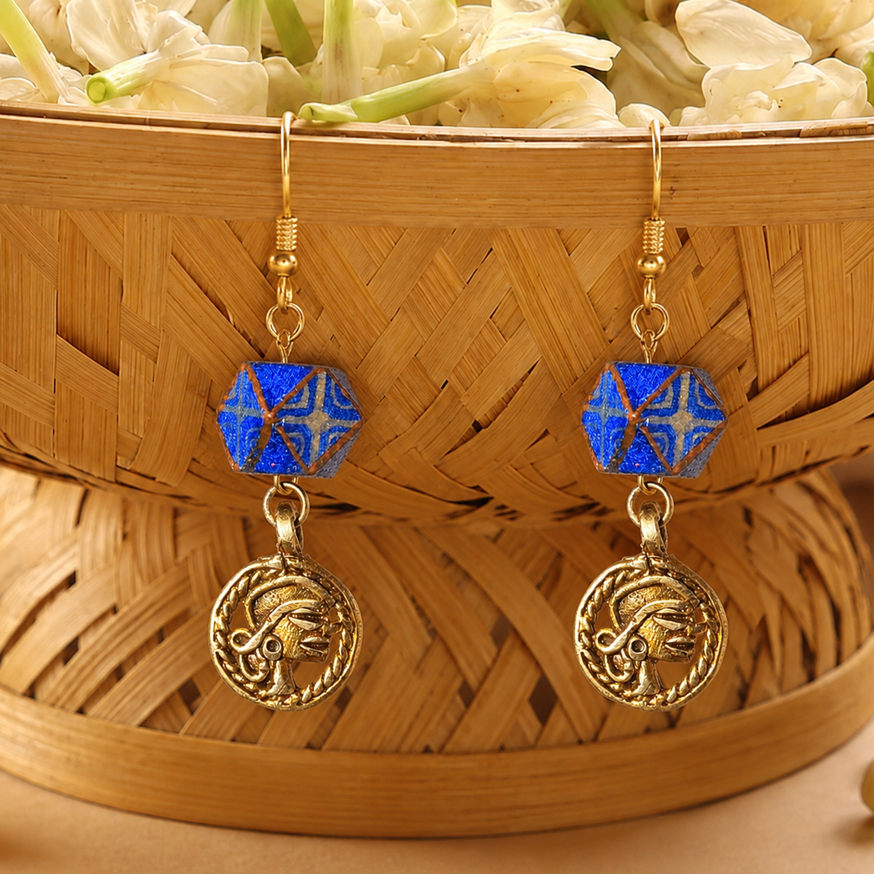 Abstract Gild Charms Ethnic Earrings