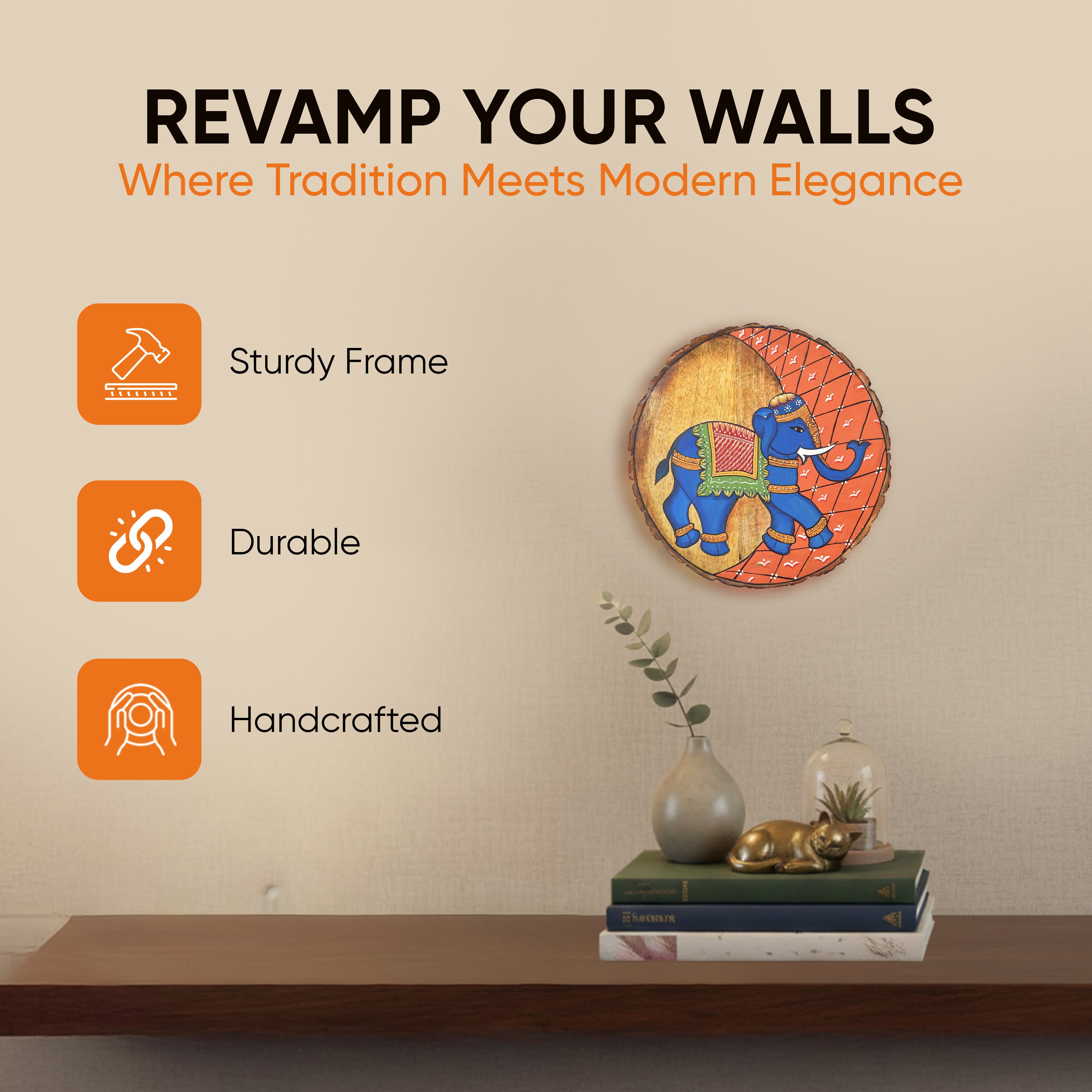 Pichhwai Elephant Wall Panel I