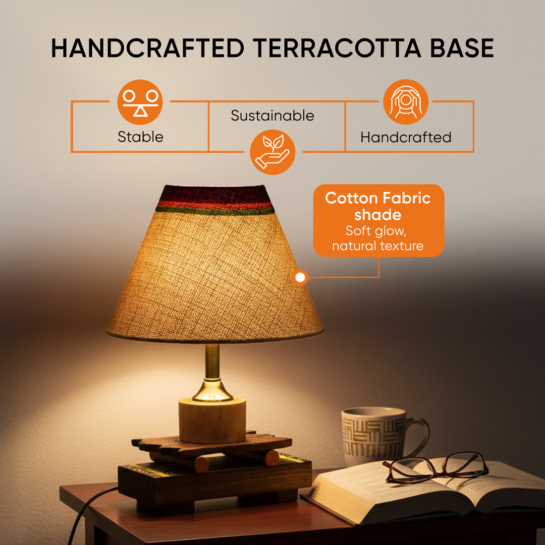 Something's fishy table lamp with shade (8x8x12)