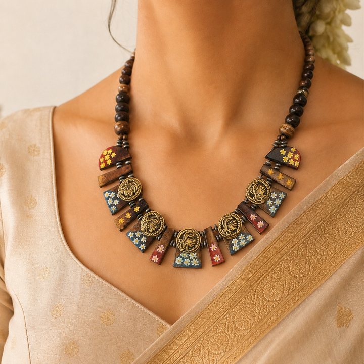 Boho Wanderlust Tassel Necklace Handcrafted Ethnic Necklace