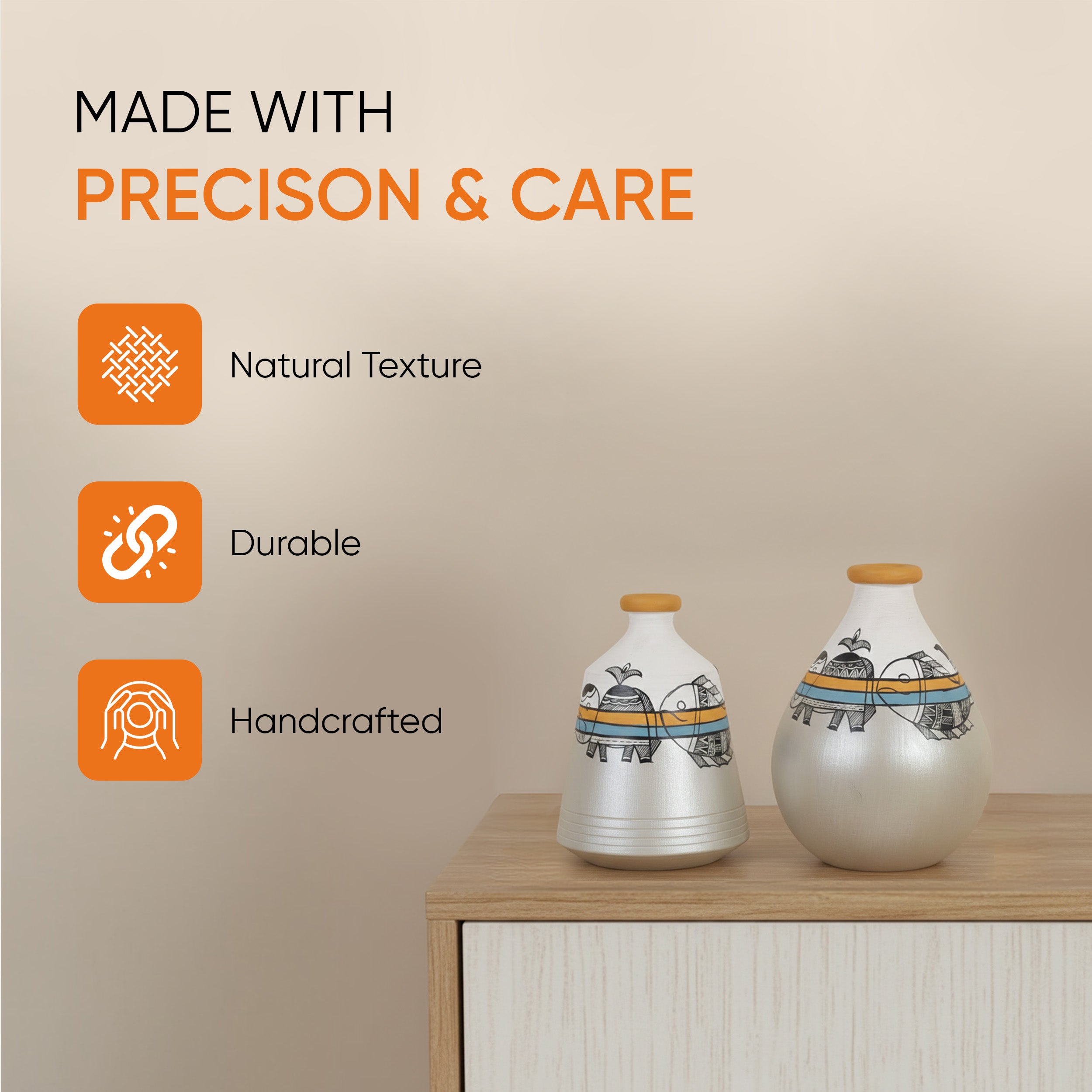 Harmony Heritage Terracotta Vase (Set of 2)