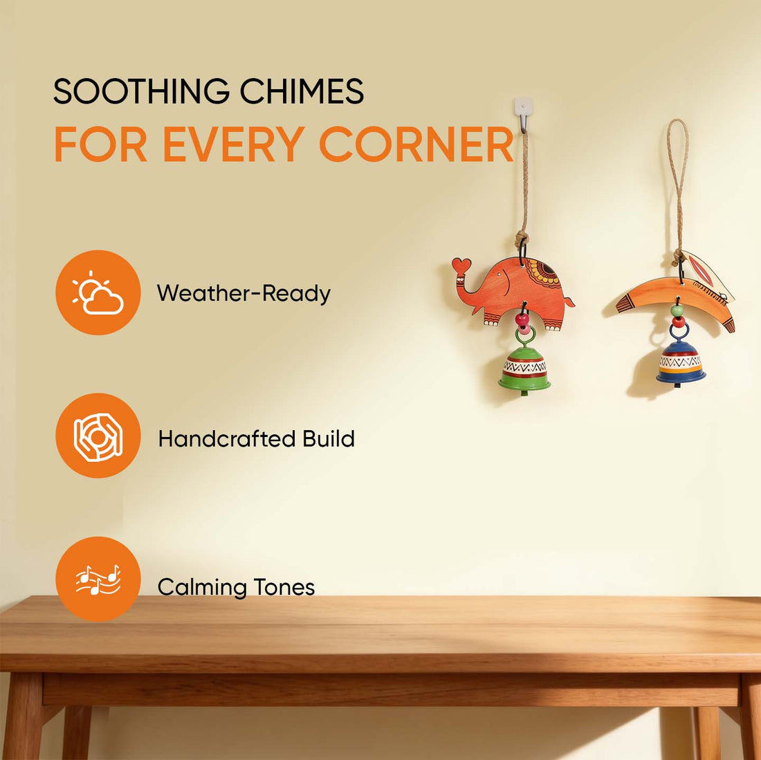 Elephant & Toucan Harmony Wind Chime Set