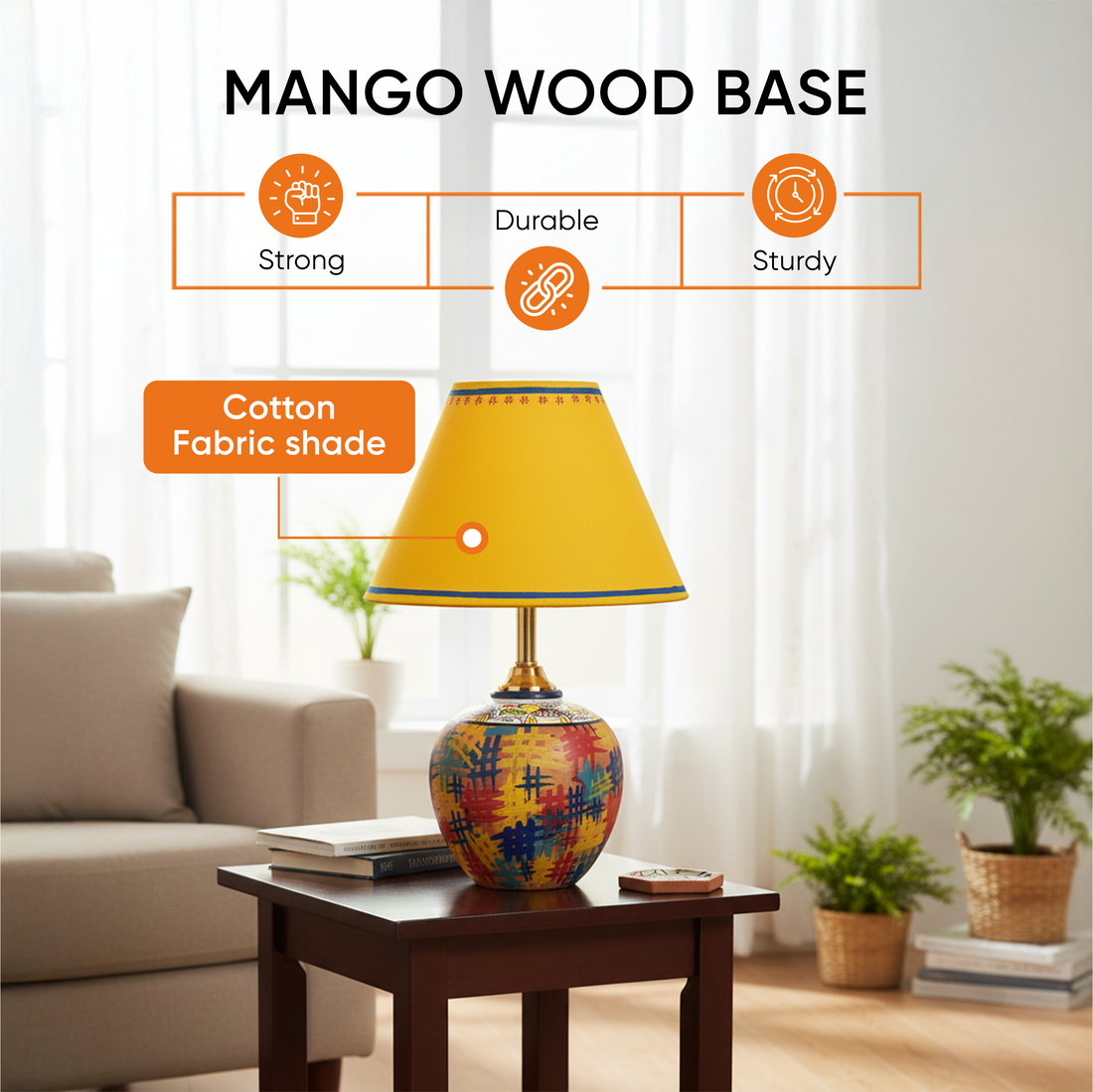 Colour Splash Terracotta Table Lamp (8x12)