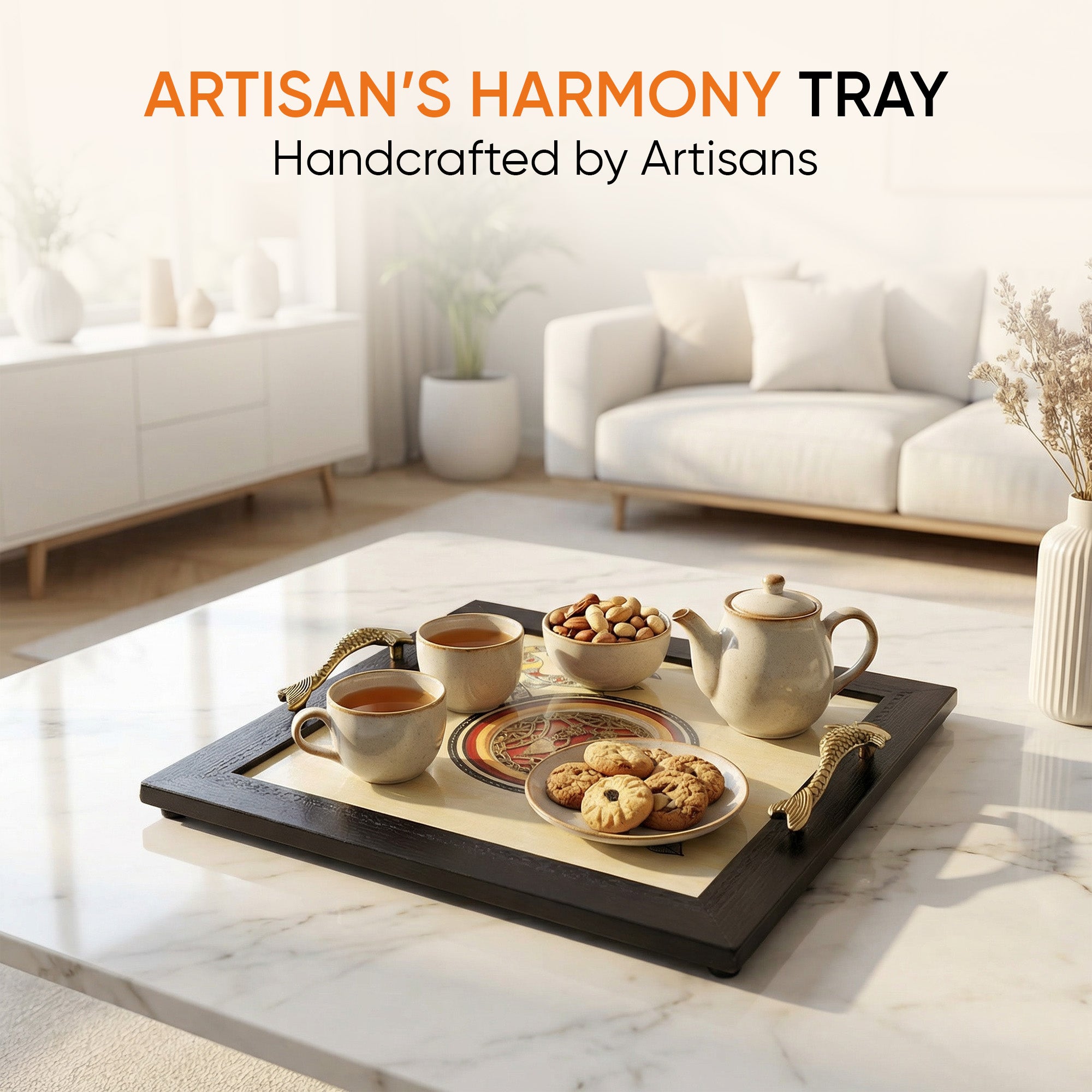 Artisan's Harmony Handcrafted Tray