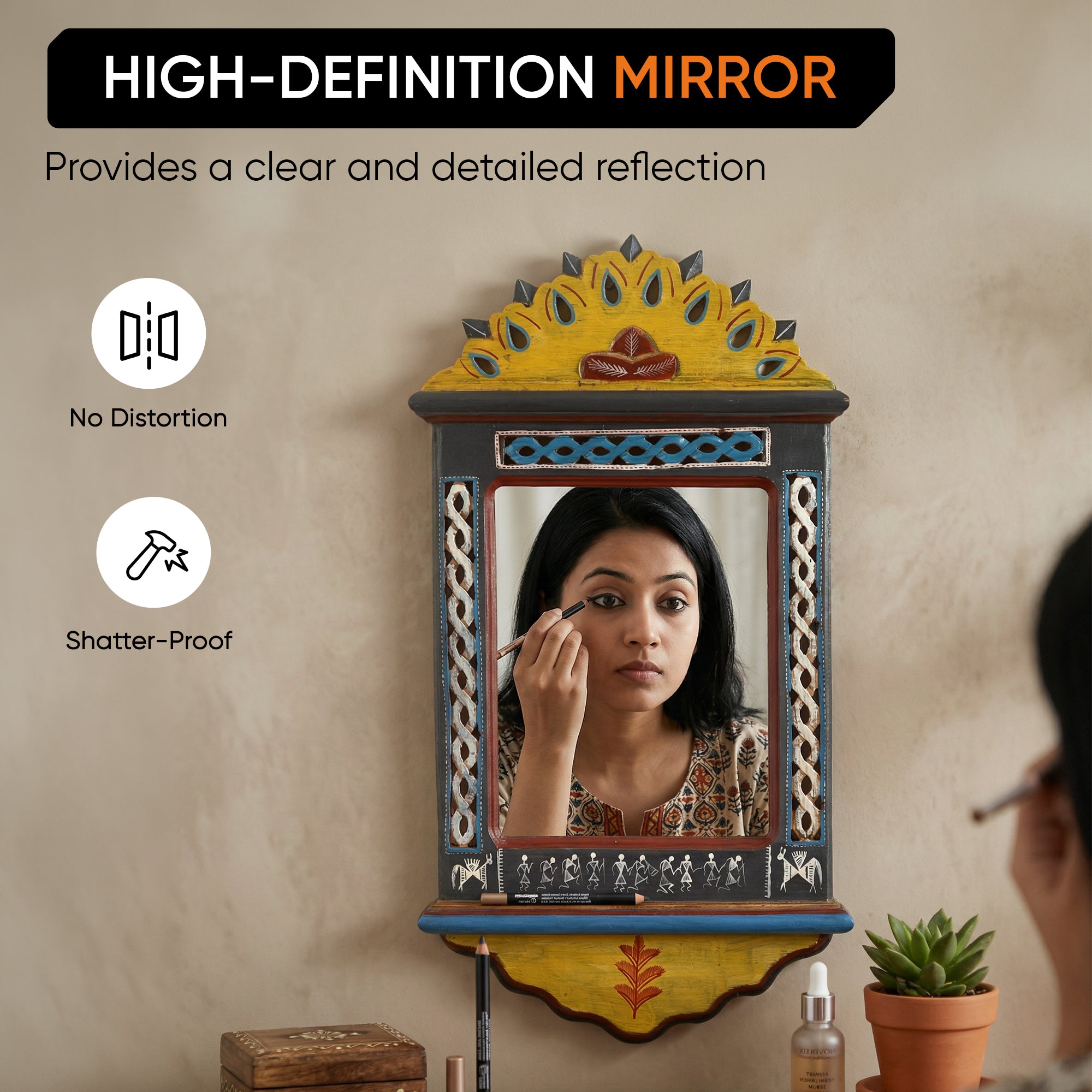 Handcrafted Jharokha Mirror Large (12x22")