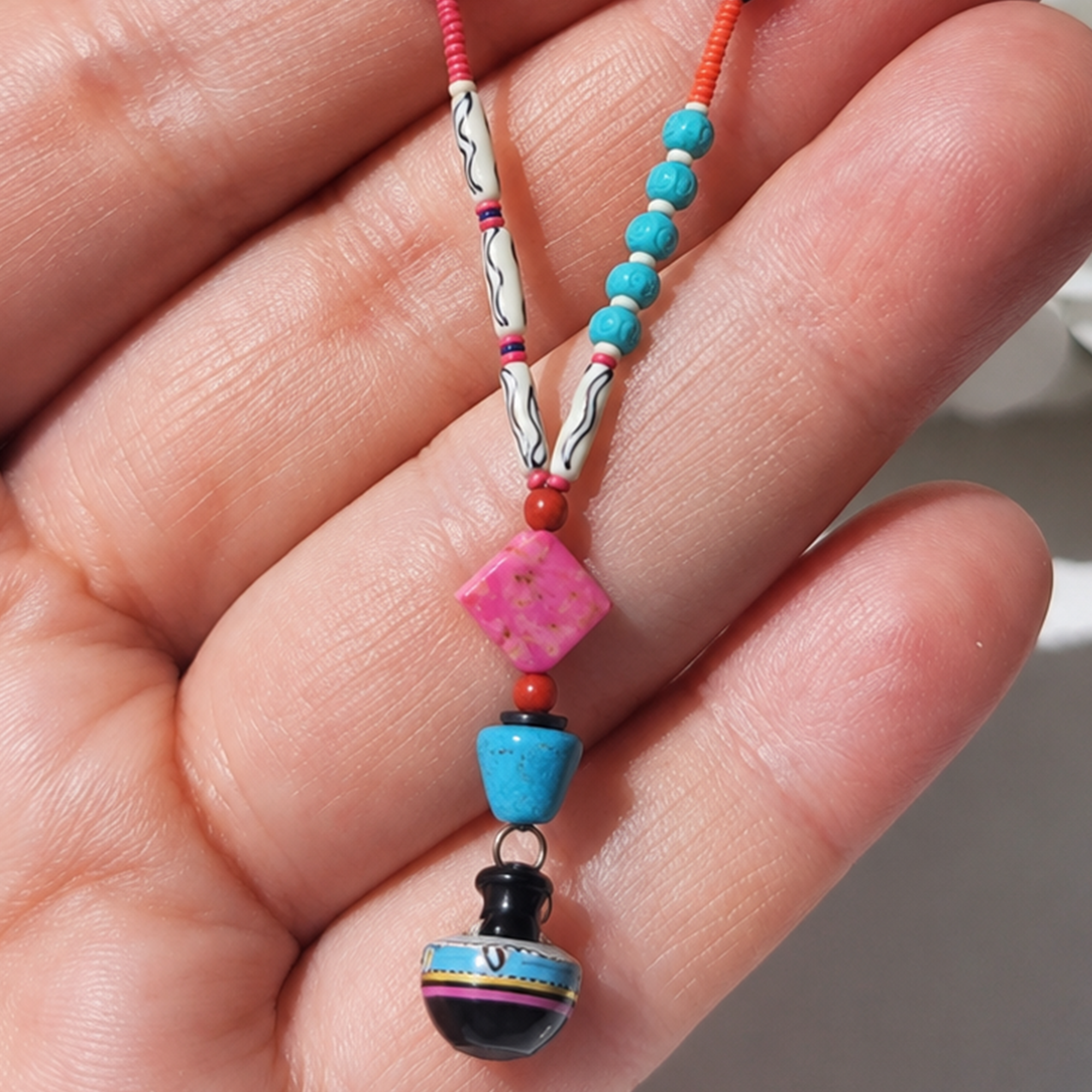 Wanderlust Dreamcatcher Lariat Handcrafted Ethnic Necklace