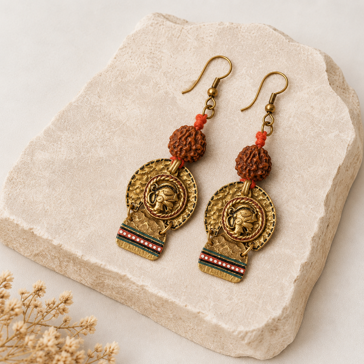 Golden Queen Handcrafted Tribal Earrings
