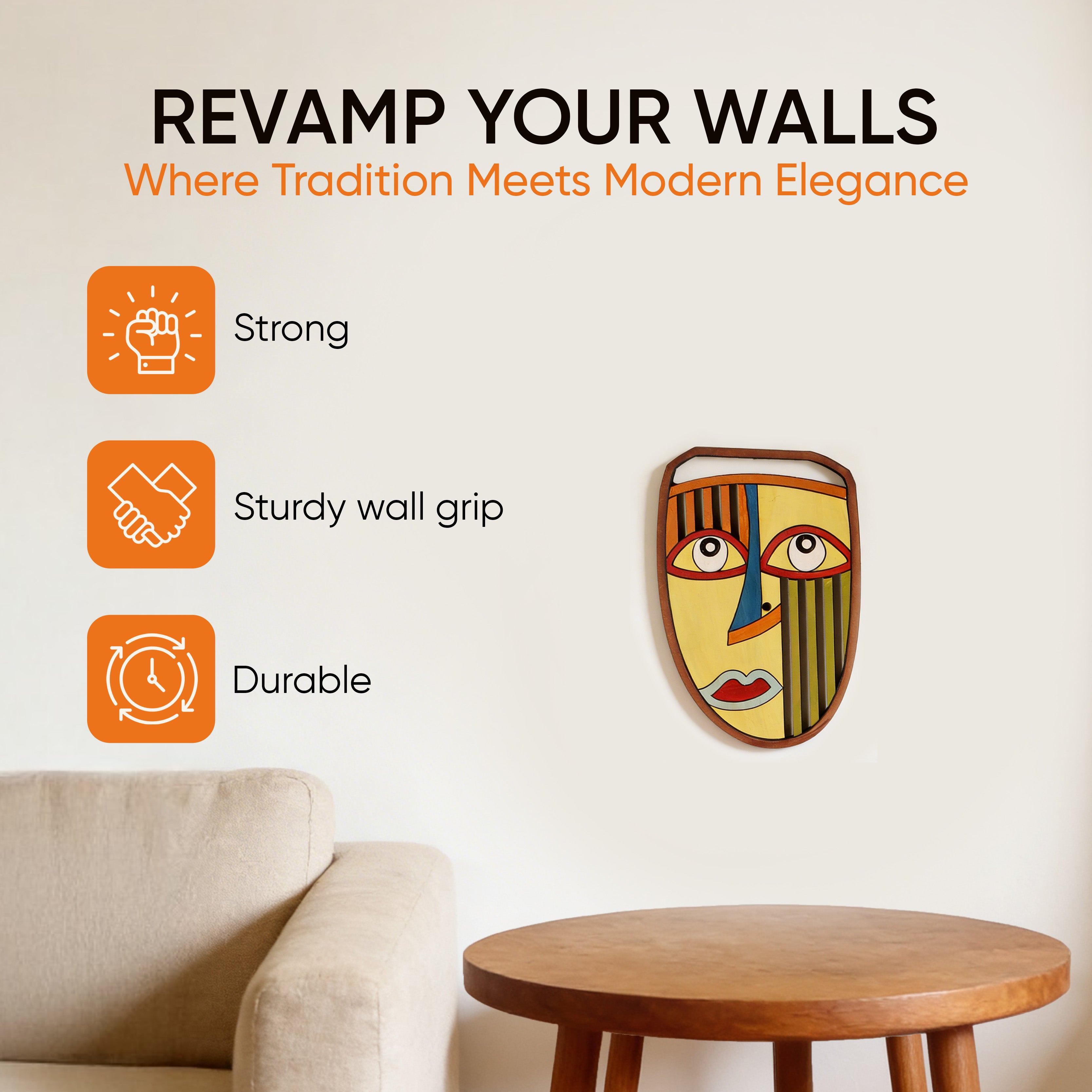 Candid Sunny Wall Decor Mask (7x11)