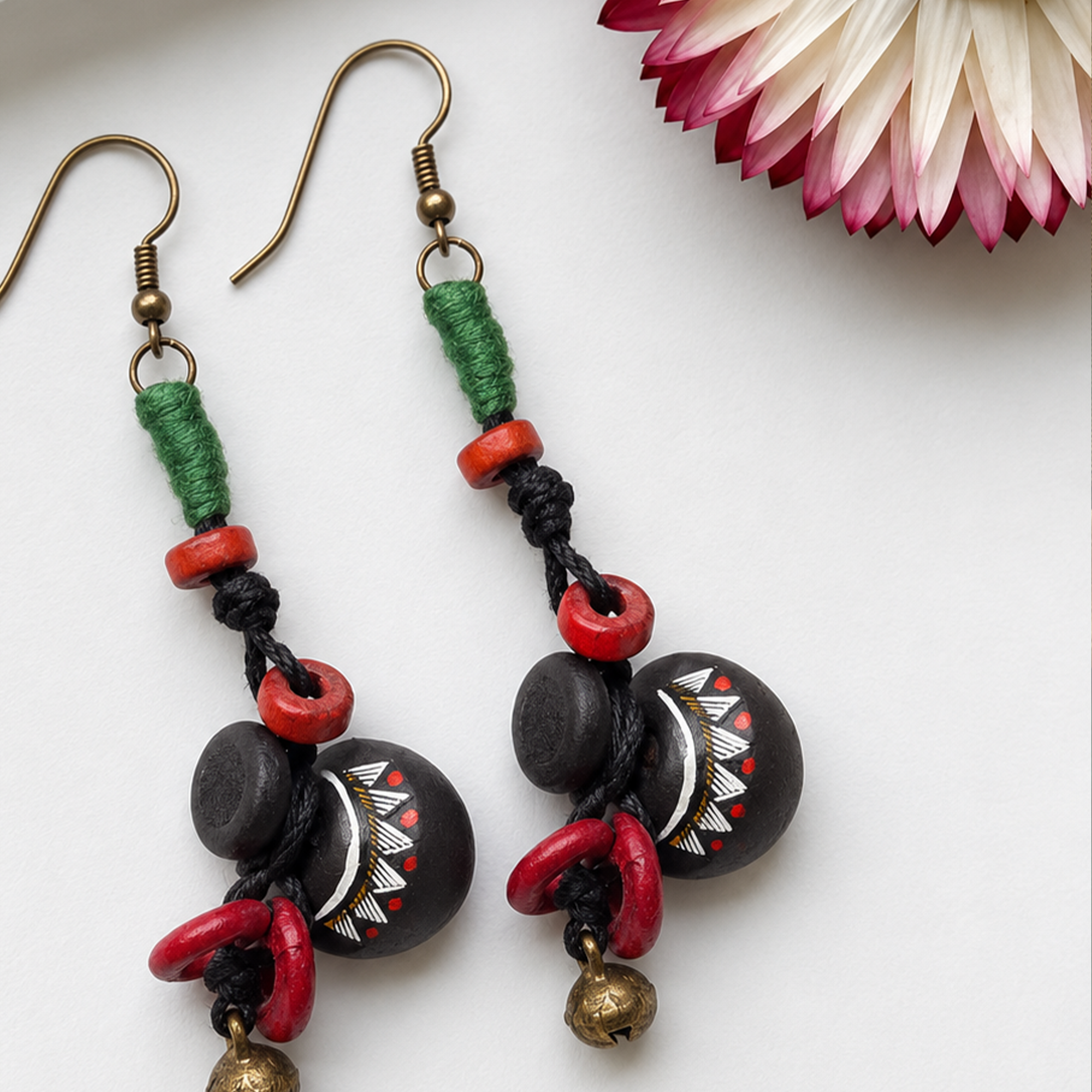 Tribal Terracotta Danglers