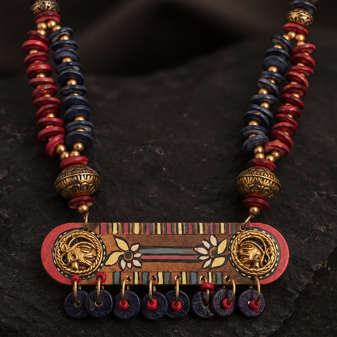 The Wise' Handcrafted Tribal Dhokra Necklace