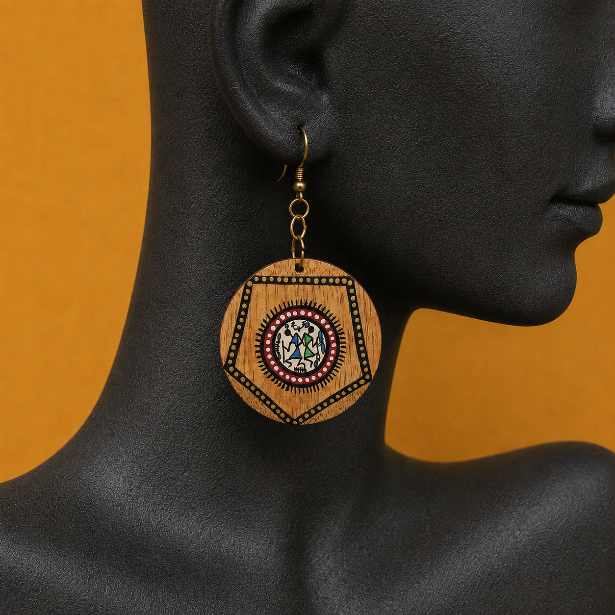 The Pentagon Handcrafted Tribal Earrings