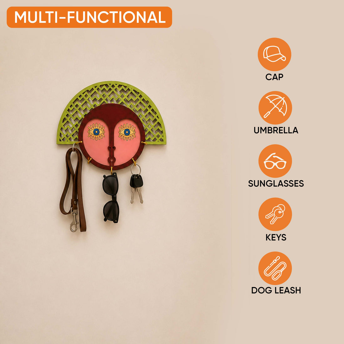Isabella Tiki mask key hanger