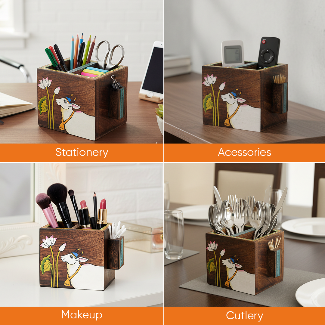 Pichhwai Leela Cutlery Holder