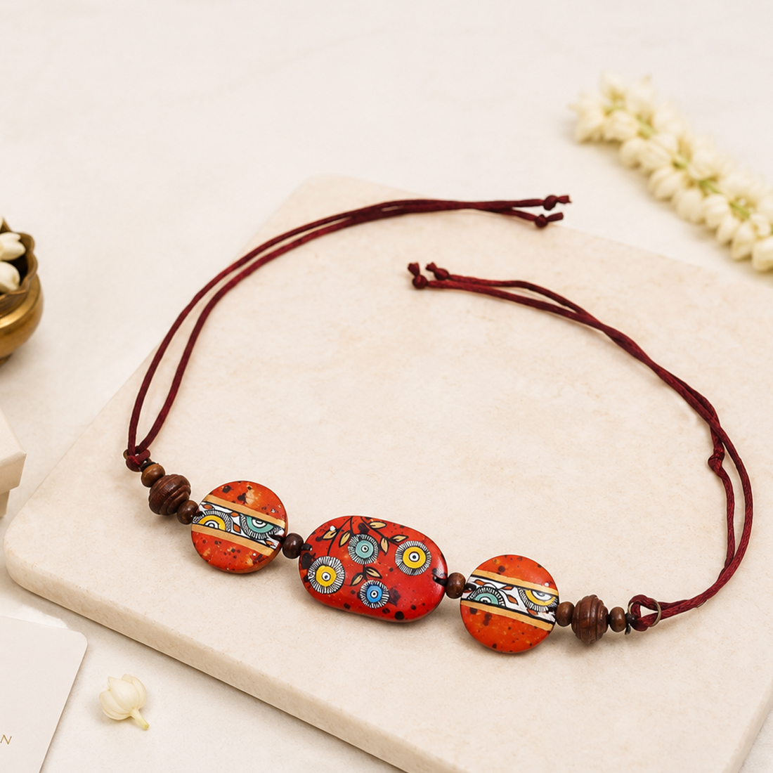 Kaleidoscope Keepsake Locket Handcrafted Ethnic Necklace