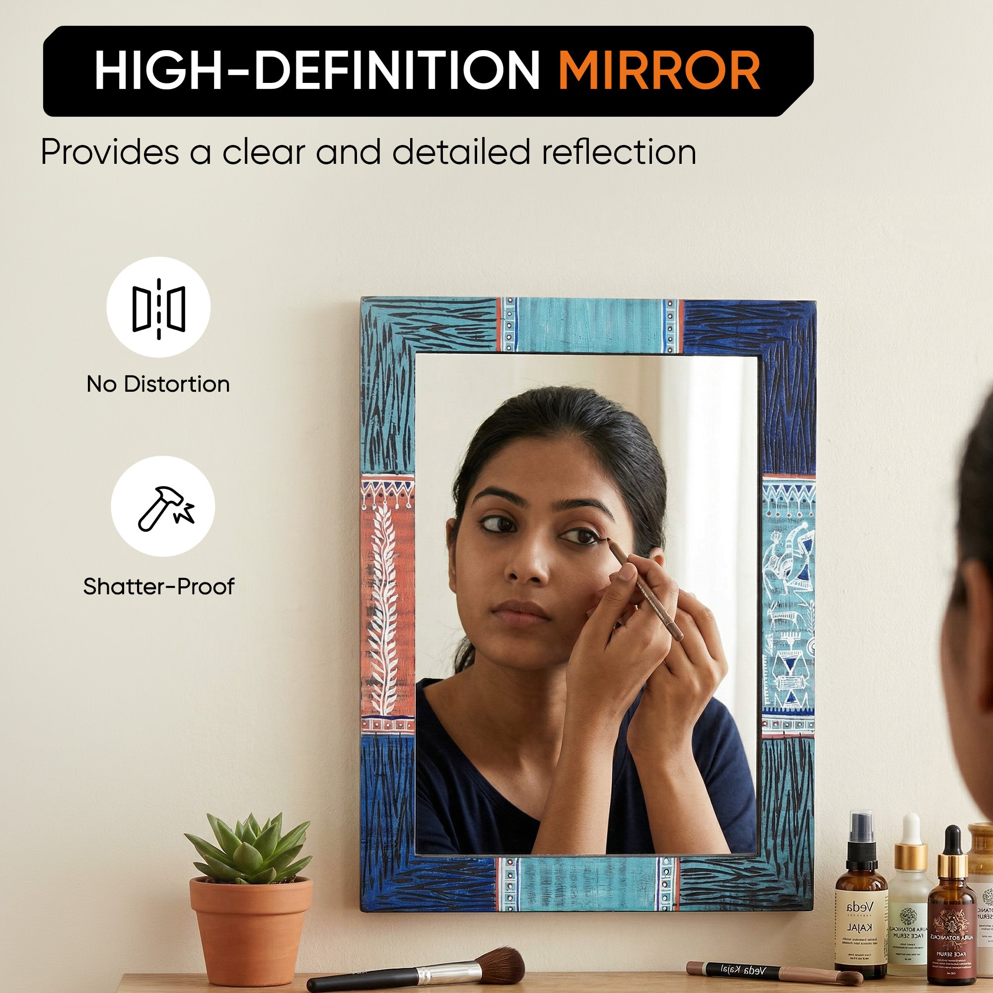 Cultural Reflections Wooden Mirror