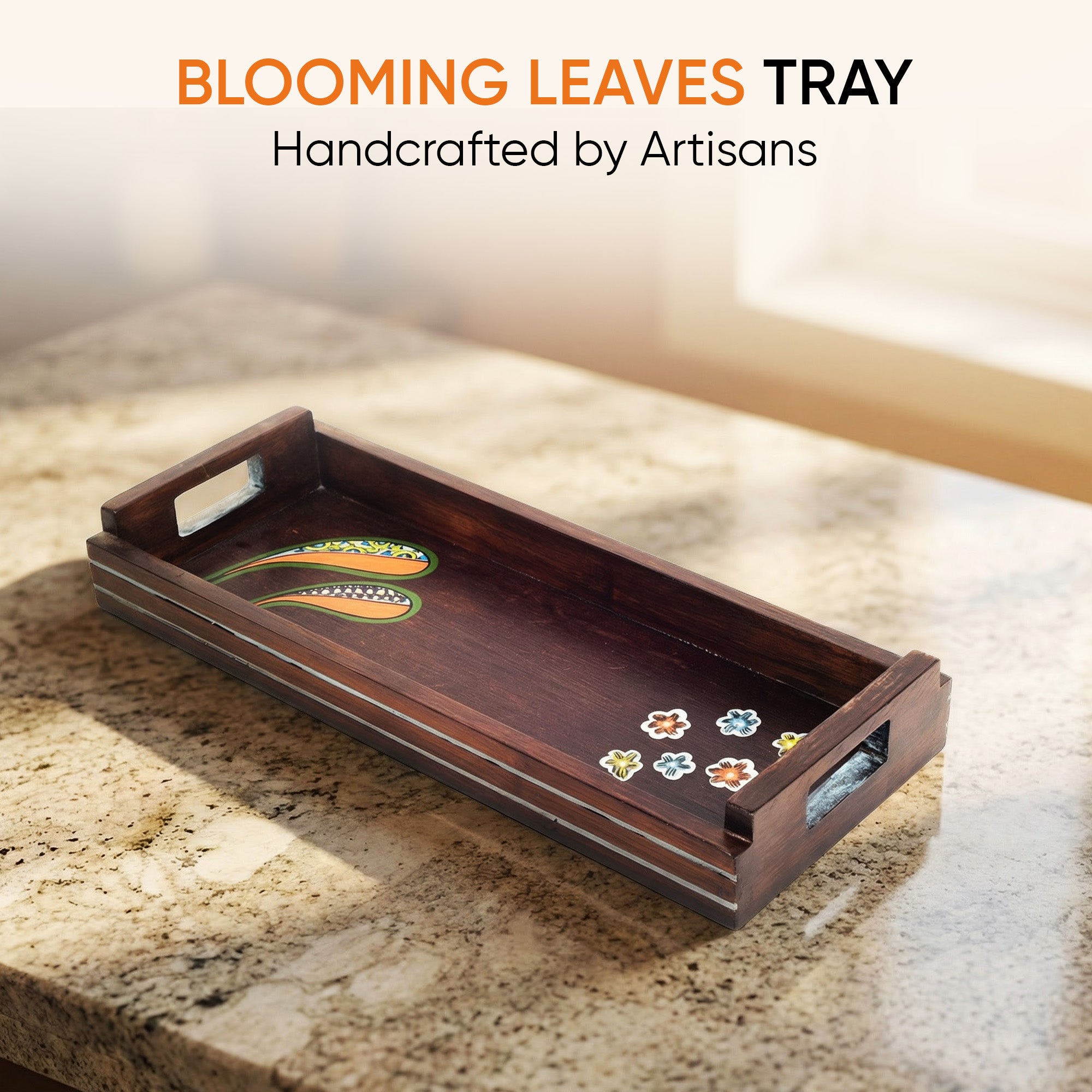Blooming Leaves Serving Tray