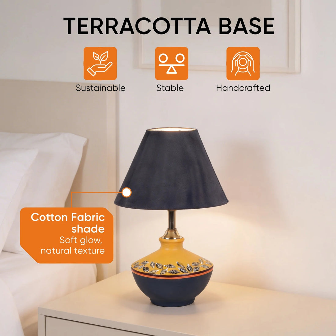 Sunflower Dreams Terracotta Table Lampshade ( 8x8x13)