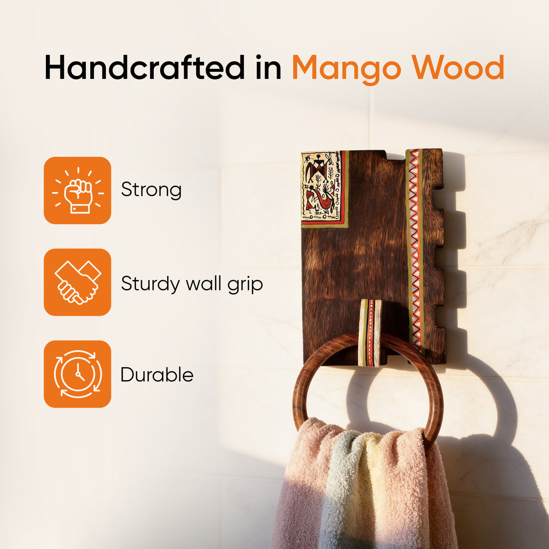 Warli Melody Towel Holder (4.5x2x10.5)