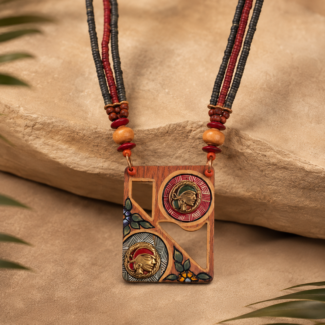 Two to Tango' Handcrafted Tribal Dhokra Necklace
