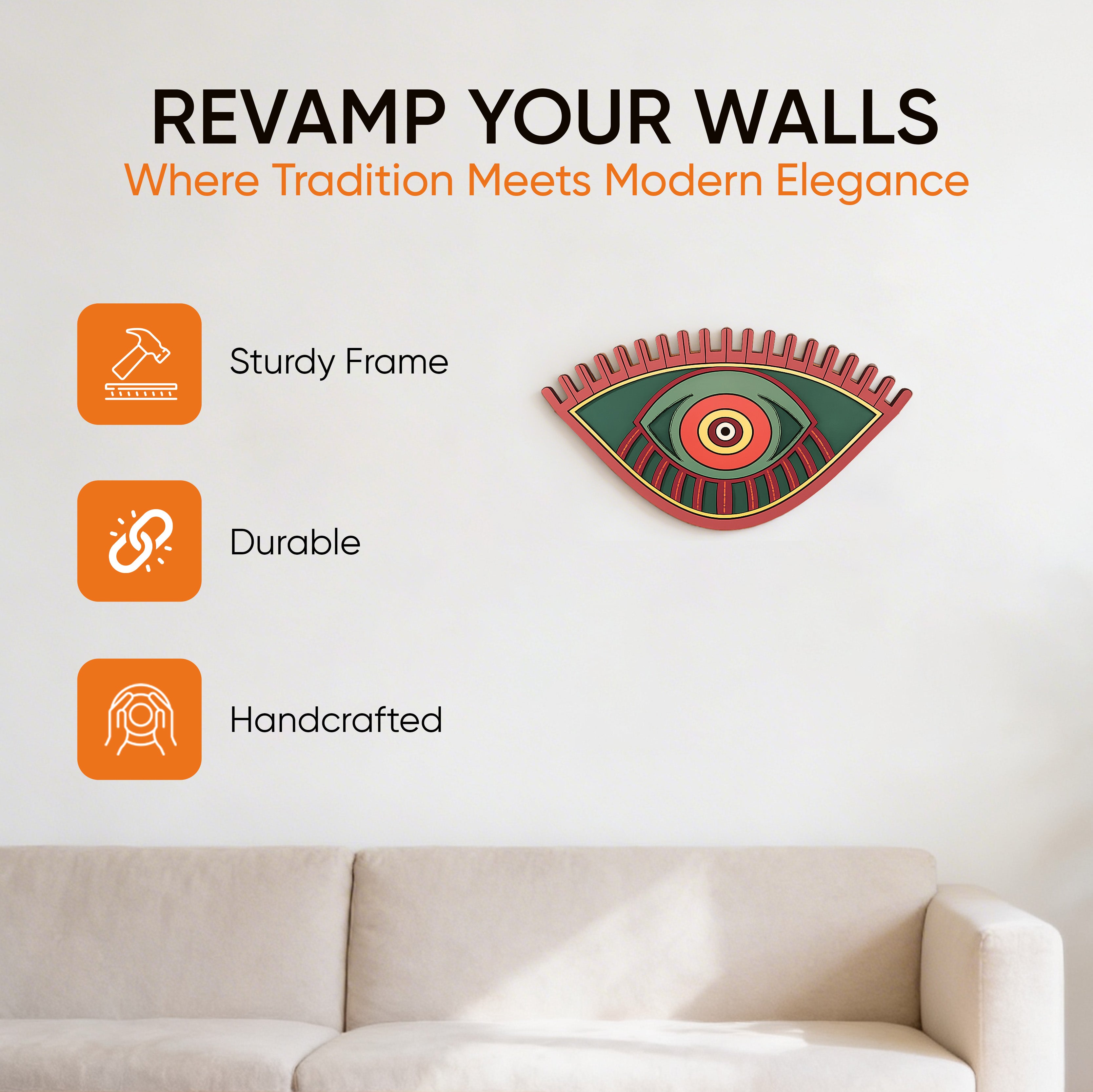 Emerald Eyes Wall Decor Mask