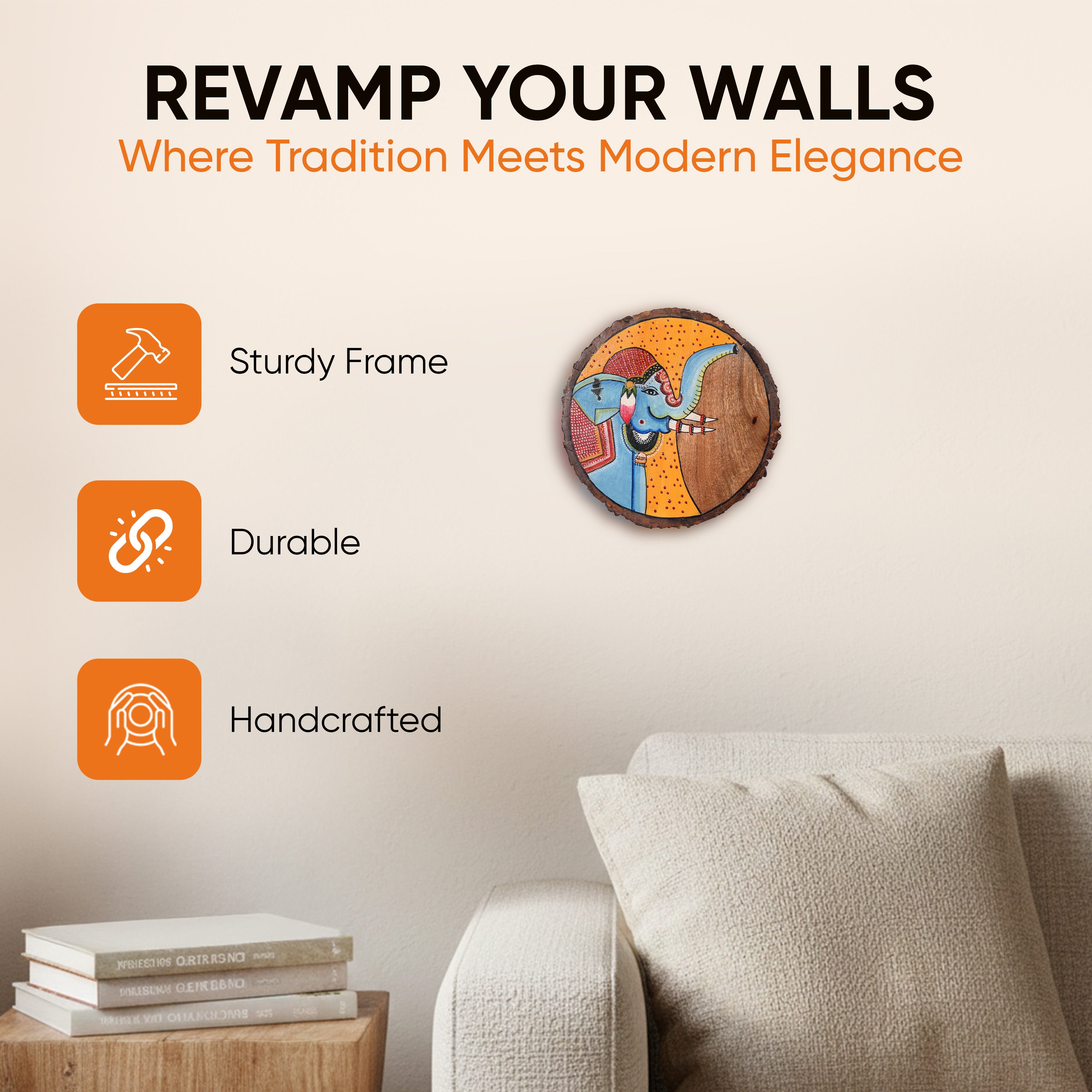 Pichhwai Elephant I Wall Accent