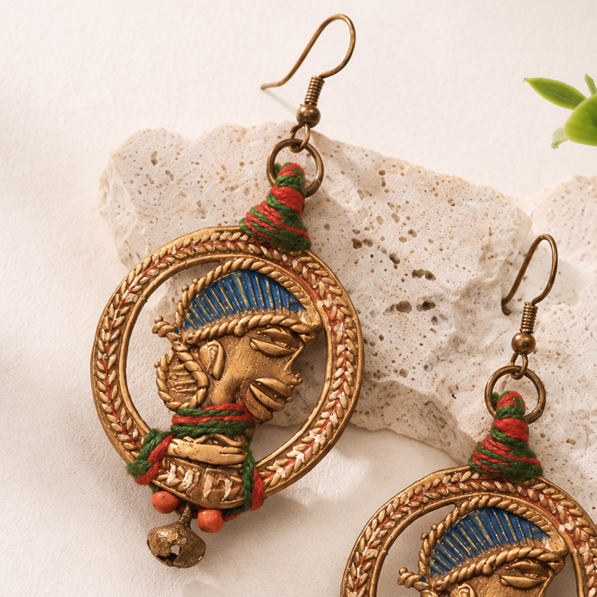 The waiting Empress Handcrafted Tribal Dhokra Earrings
