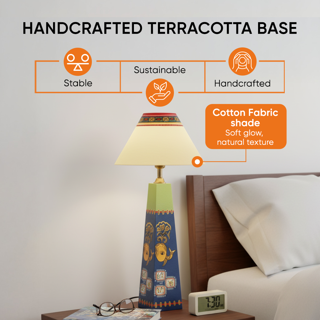 Madhubani Hand-Painted Table Lamp