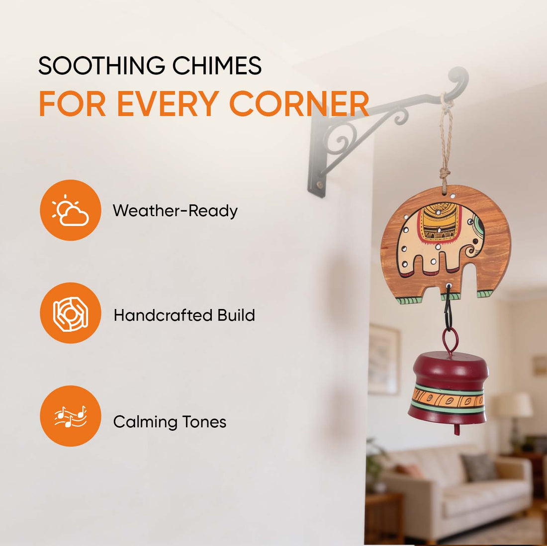 Elephant Parade Windchime (4x2.5x11)
