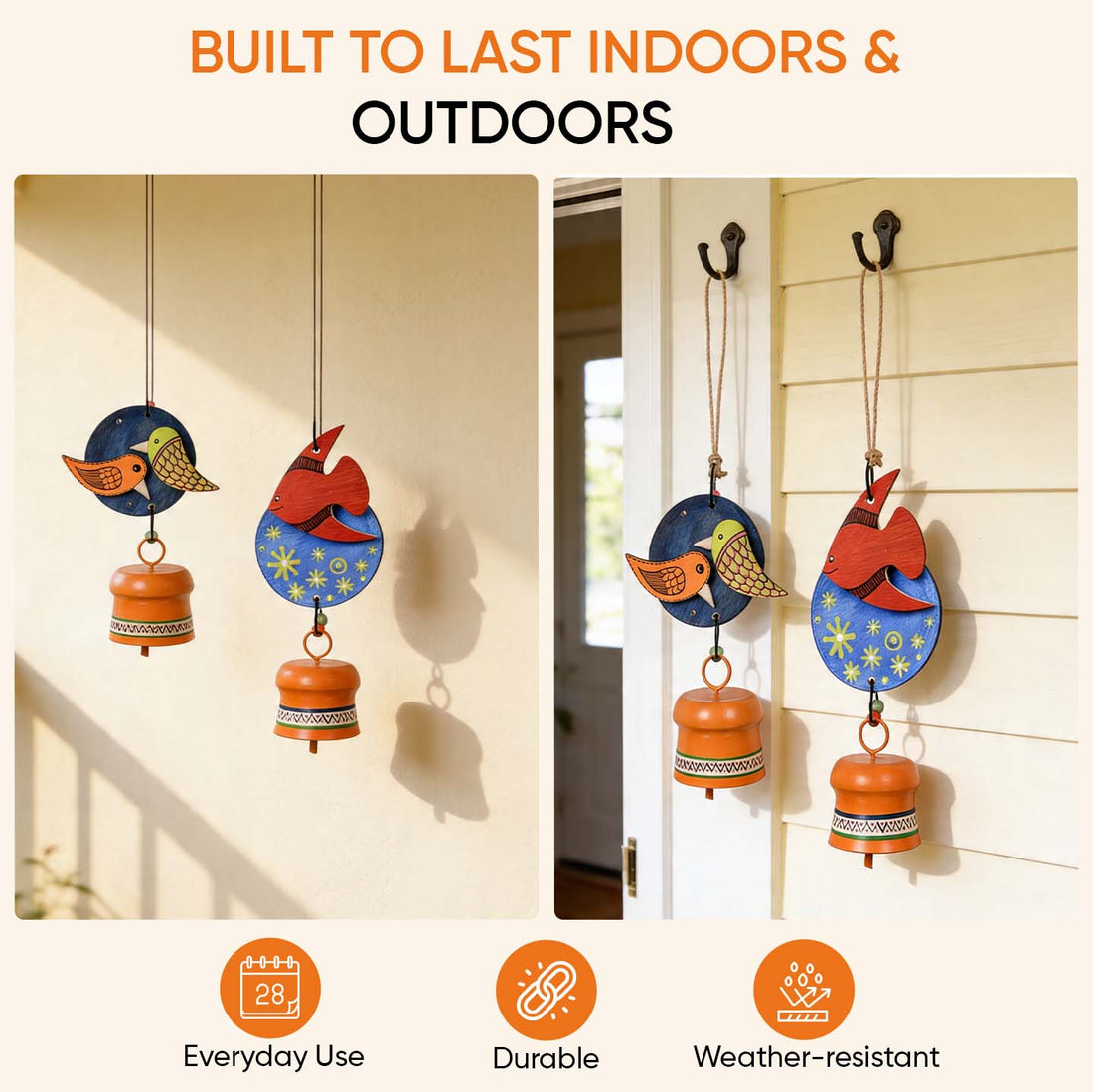 Celestial Harmony Bird & Fish Wind Chime Set