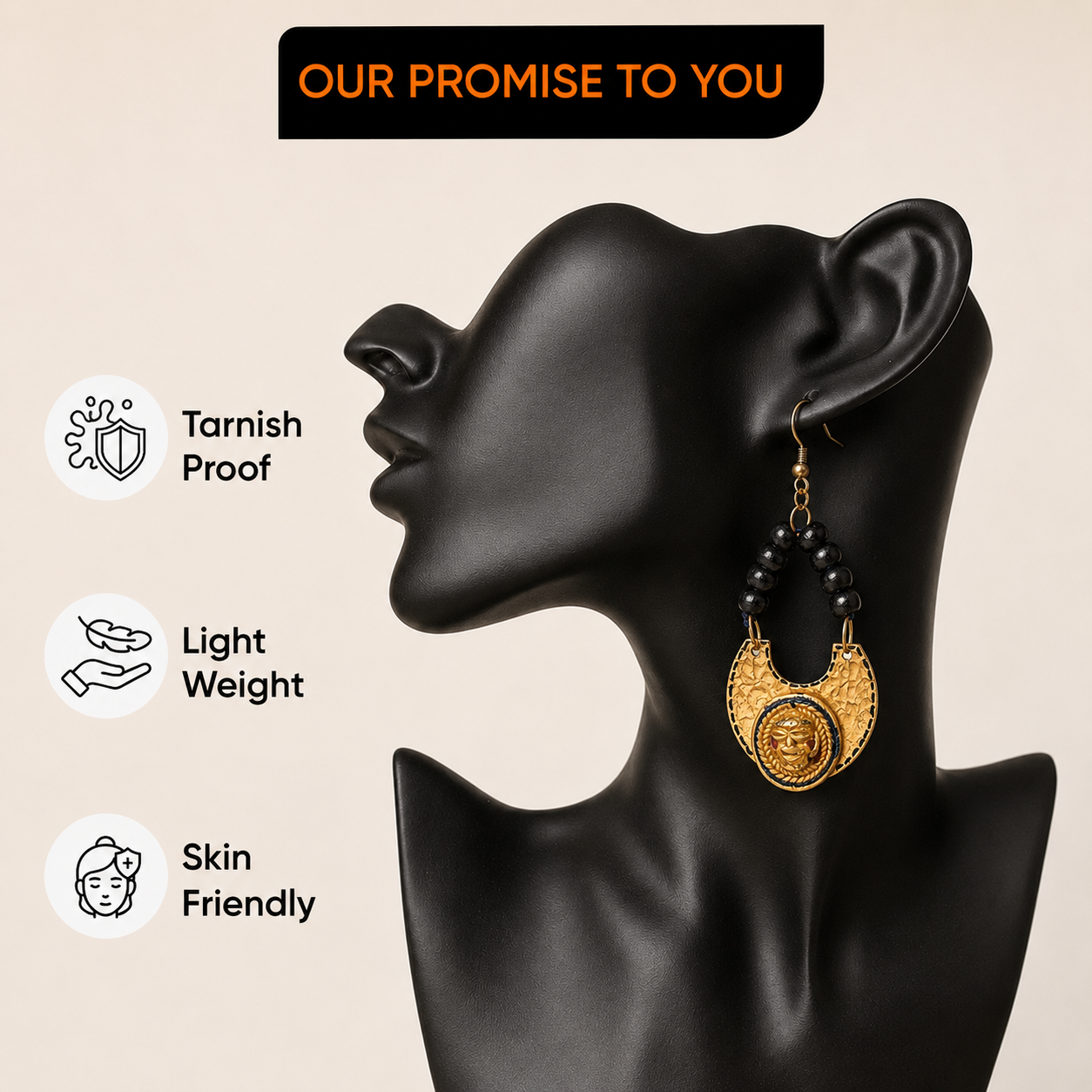 The Moon Queen Handcrafted Tribal Earrings