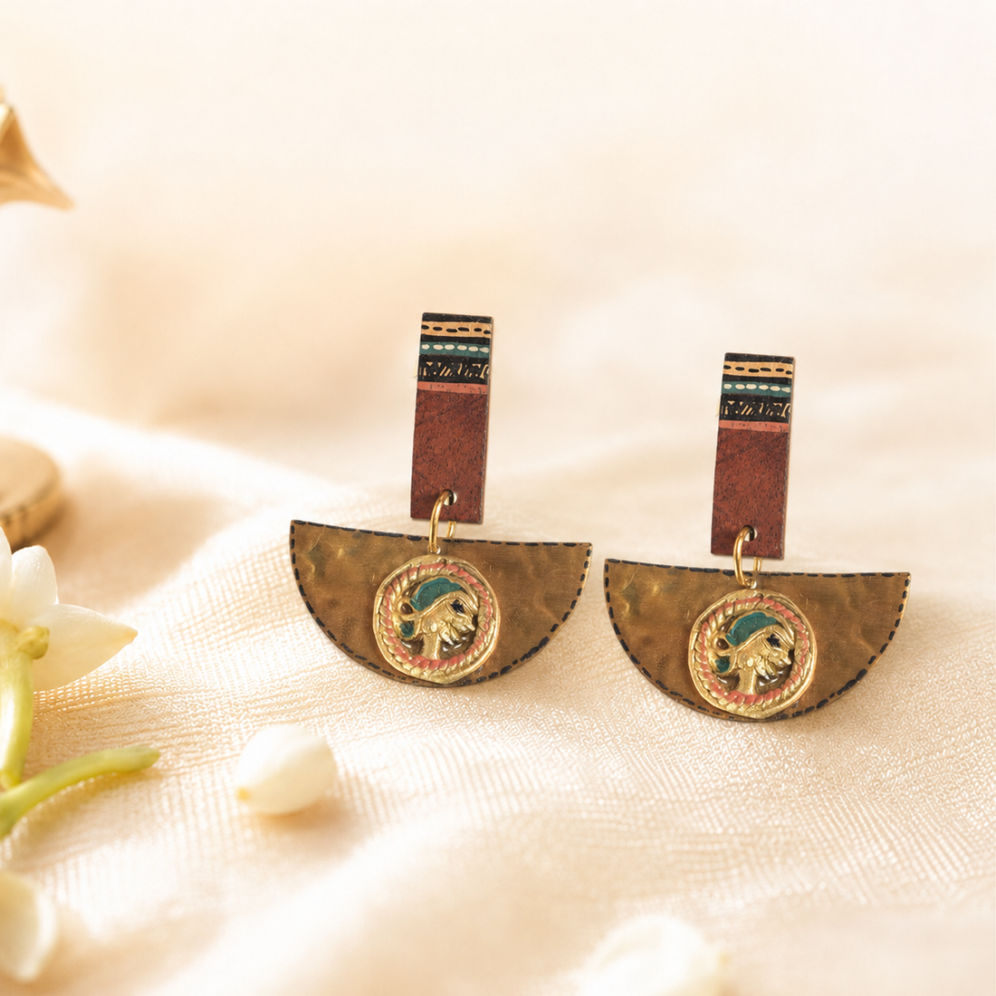 Queen Moon Handcrafted Earring