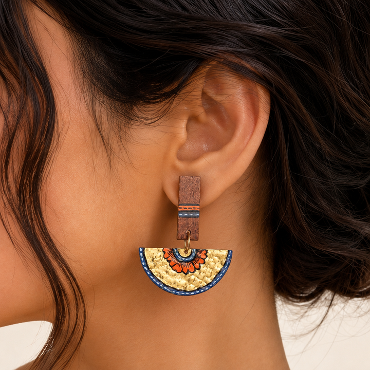 The Majestic Moon Handcrafted Tribal Earrings