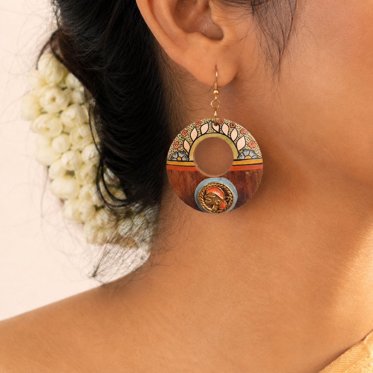 Princess-II' Handcrafted Tribal Wooden Earrings