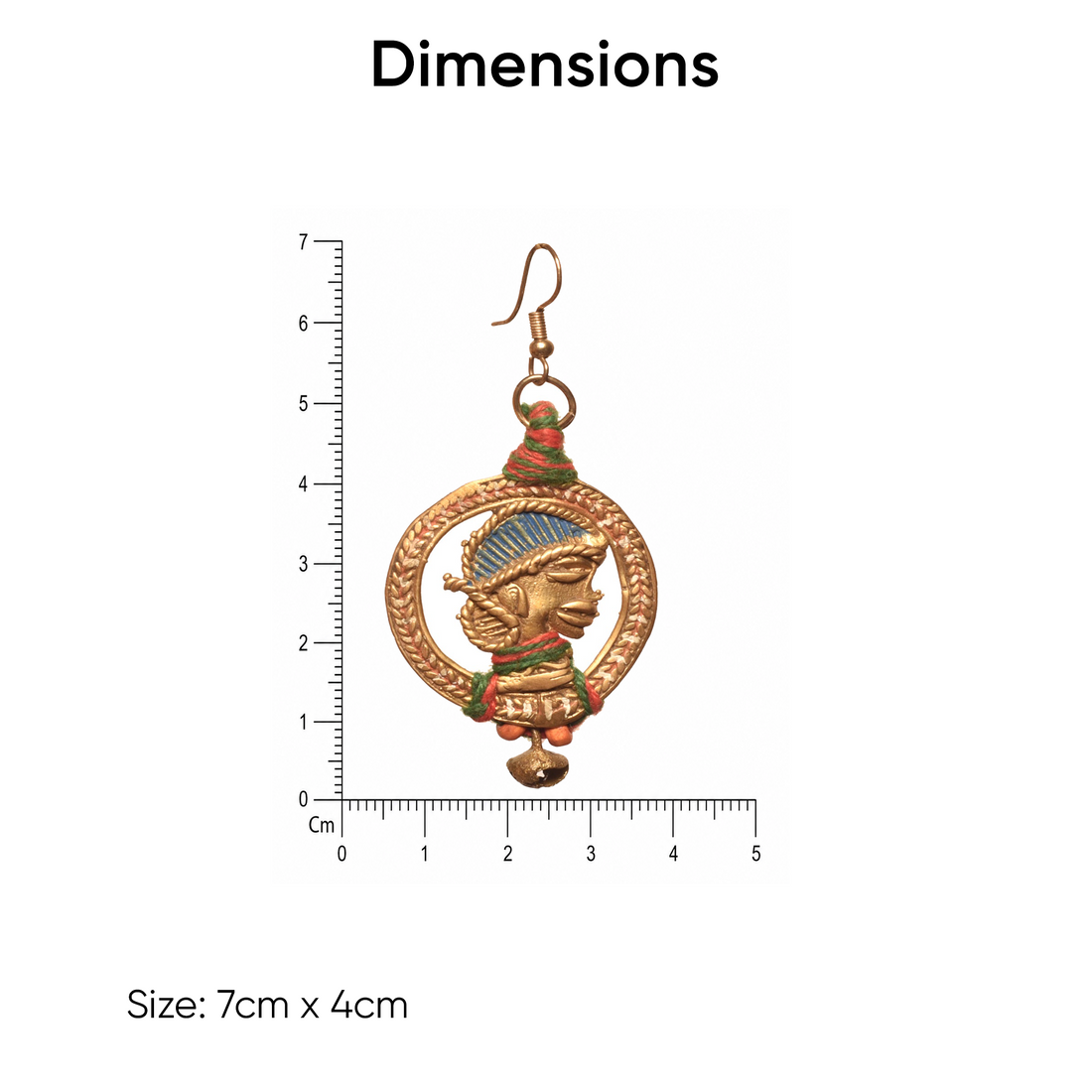The waiting Empress Handcrafted Tribal Dhokra Earrings