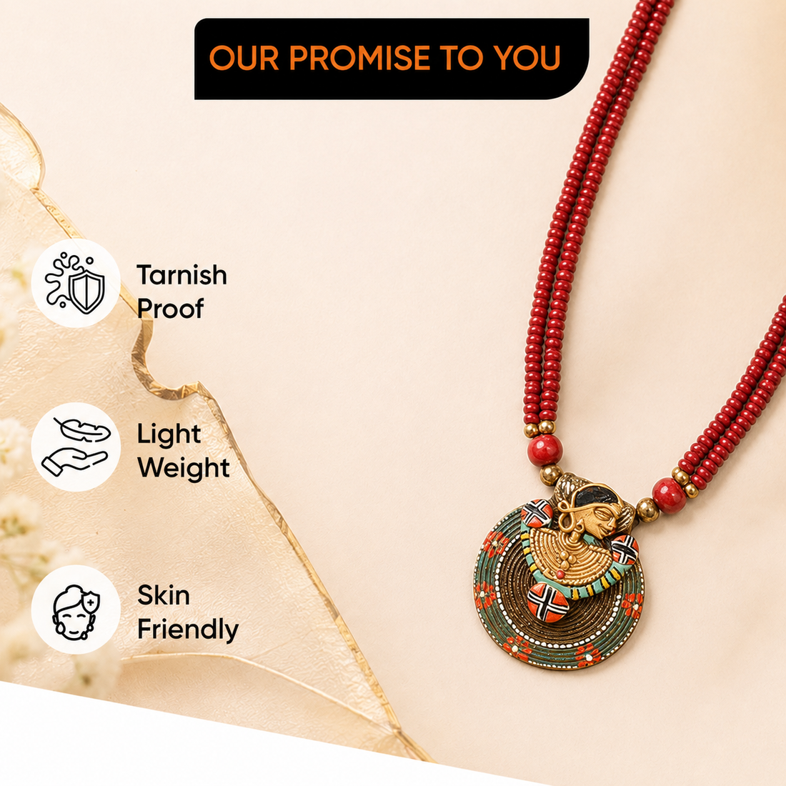 Nomad'S Treasure Trove Lariat Handcrafted Ethnic Necklace
