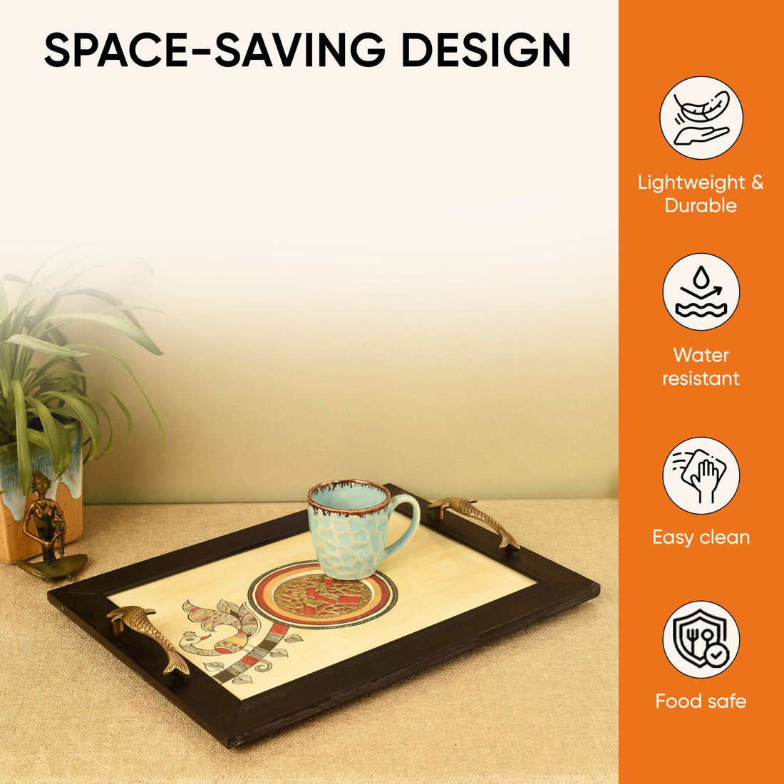 Timeless Elegance Fusion Art Tray
