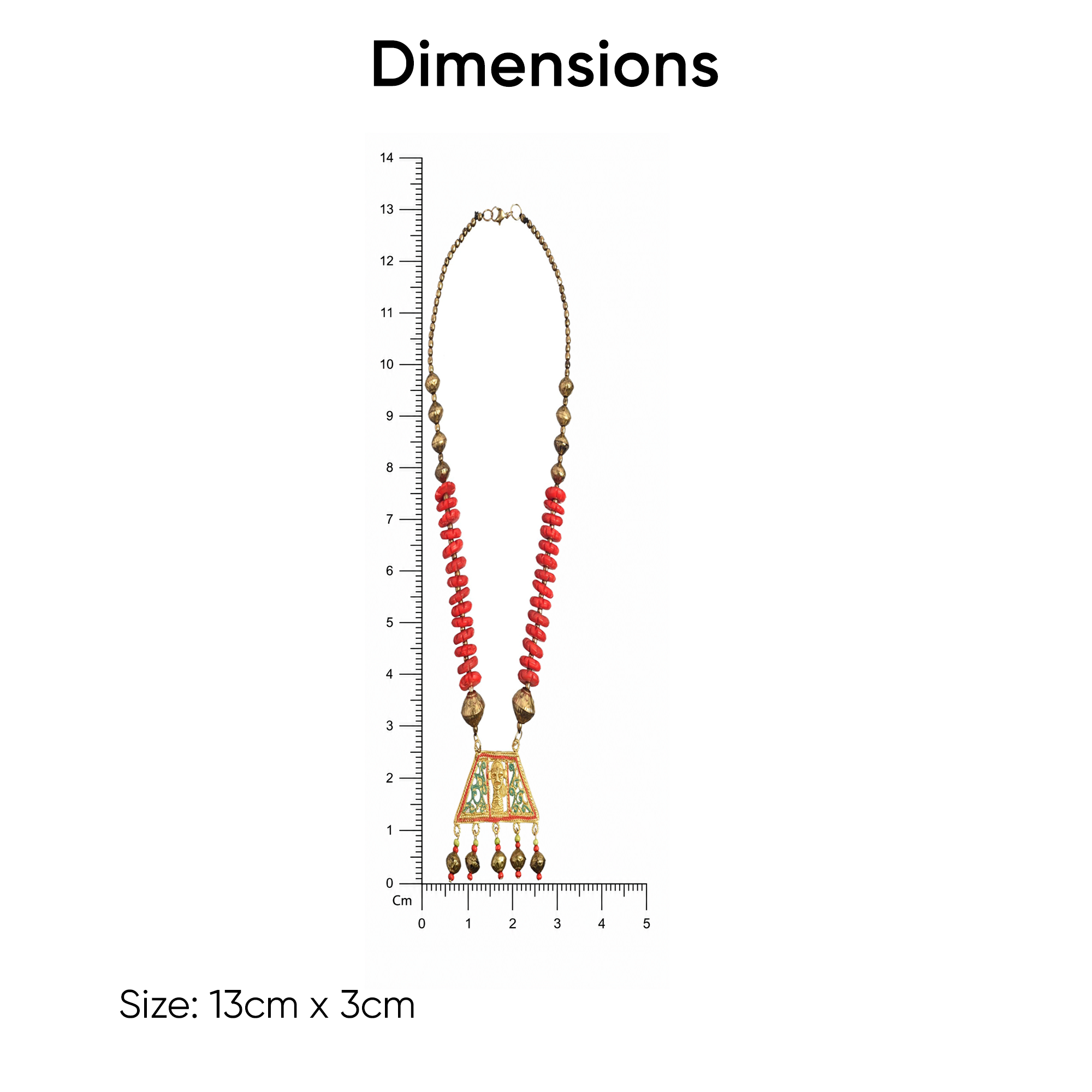 Tribal Trinity Handcrafted Dhokra Necklace