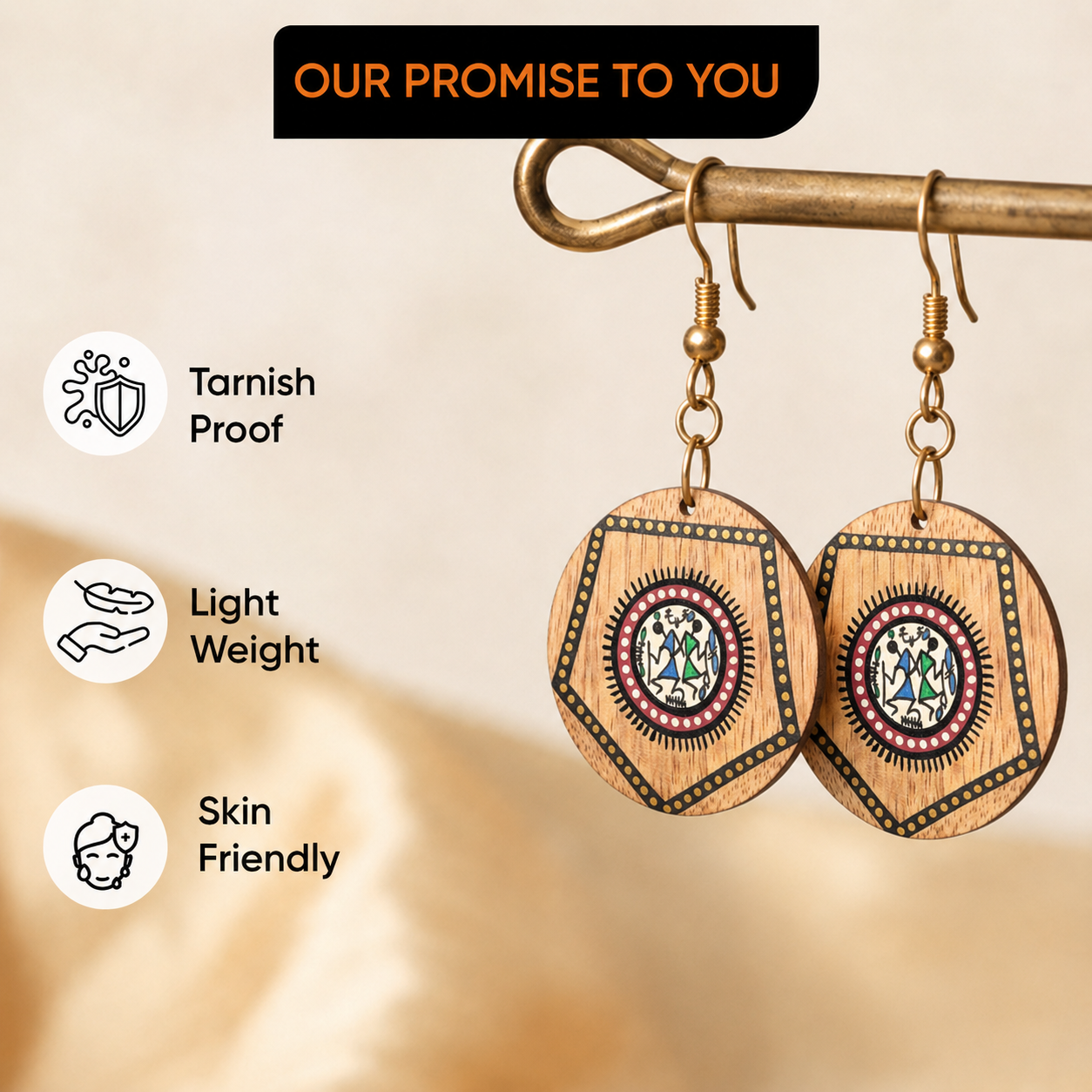The Pentagon Handcrafted Tribal Earrings