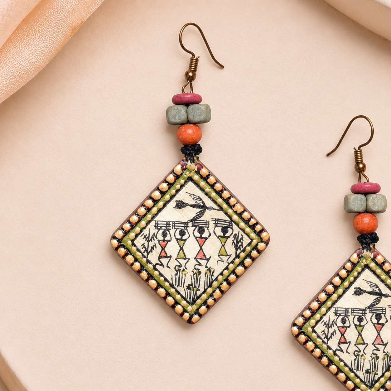 Jeda-II Tribal Art Earrings