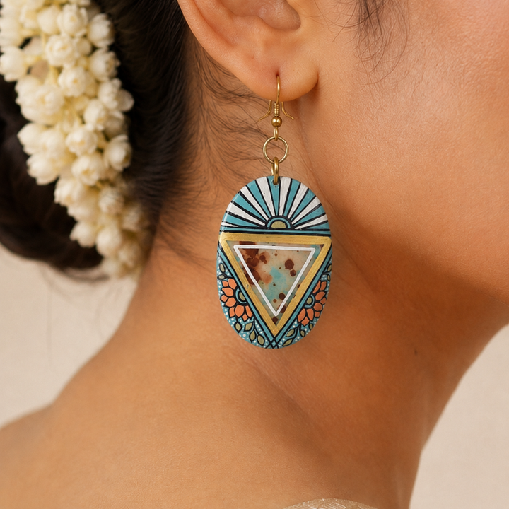 Soulful Henna Chandeliers Ethnic Earrings