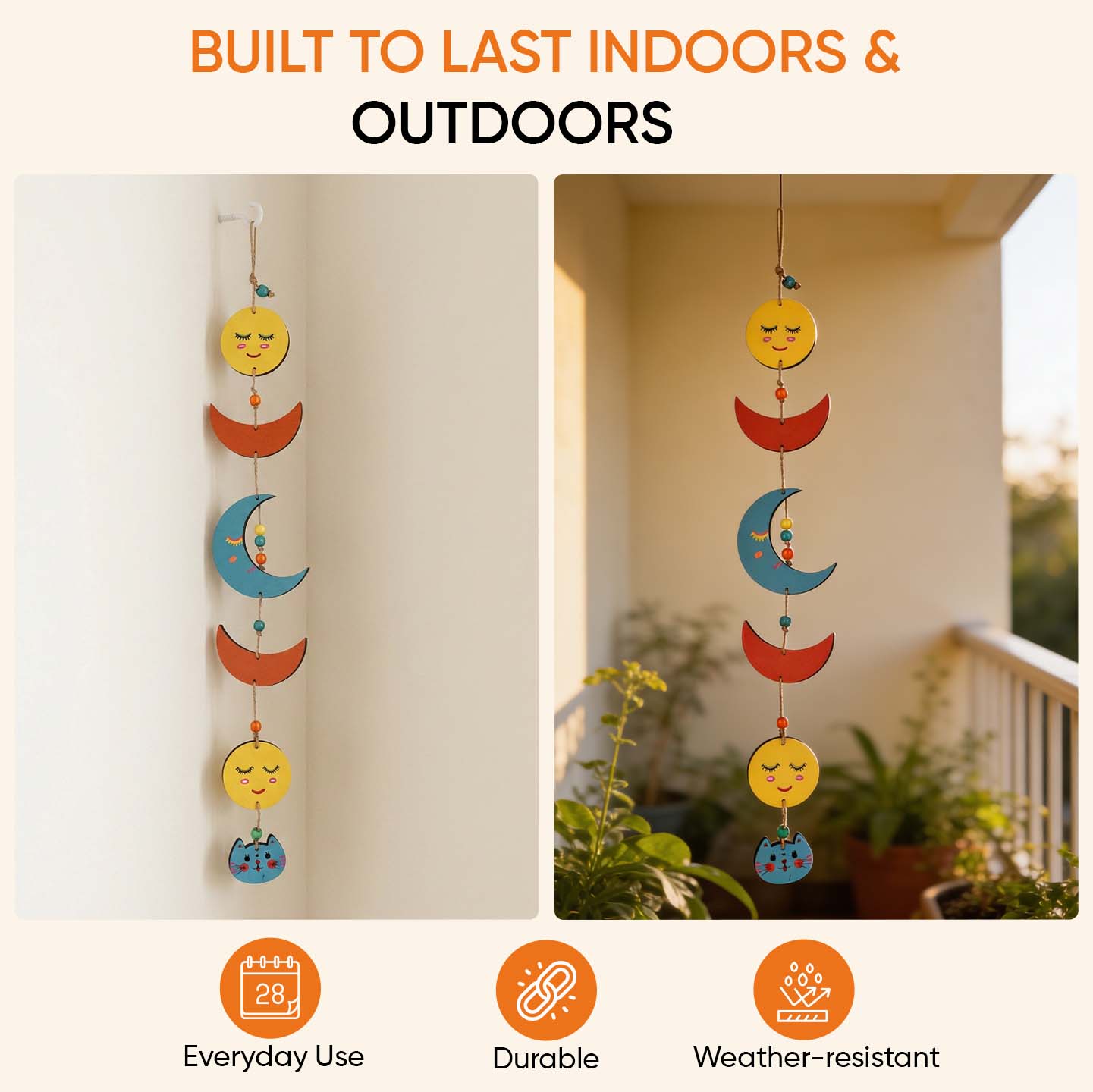 Celestial Kitty Wind Chime (29x4.5)