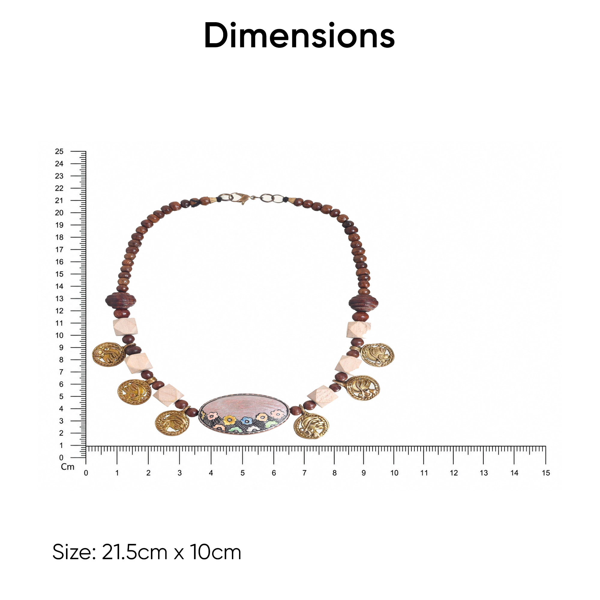 Whimsical Wildflower Lariat Handcrafted Ethnic Necklace