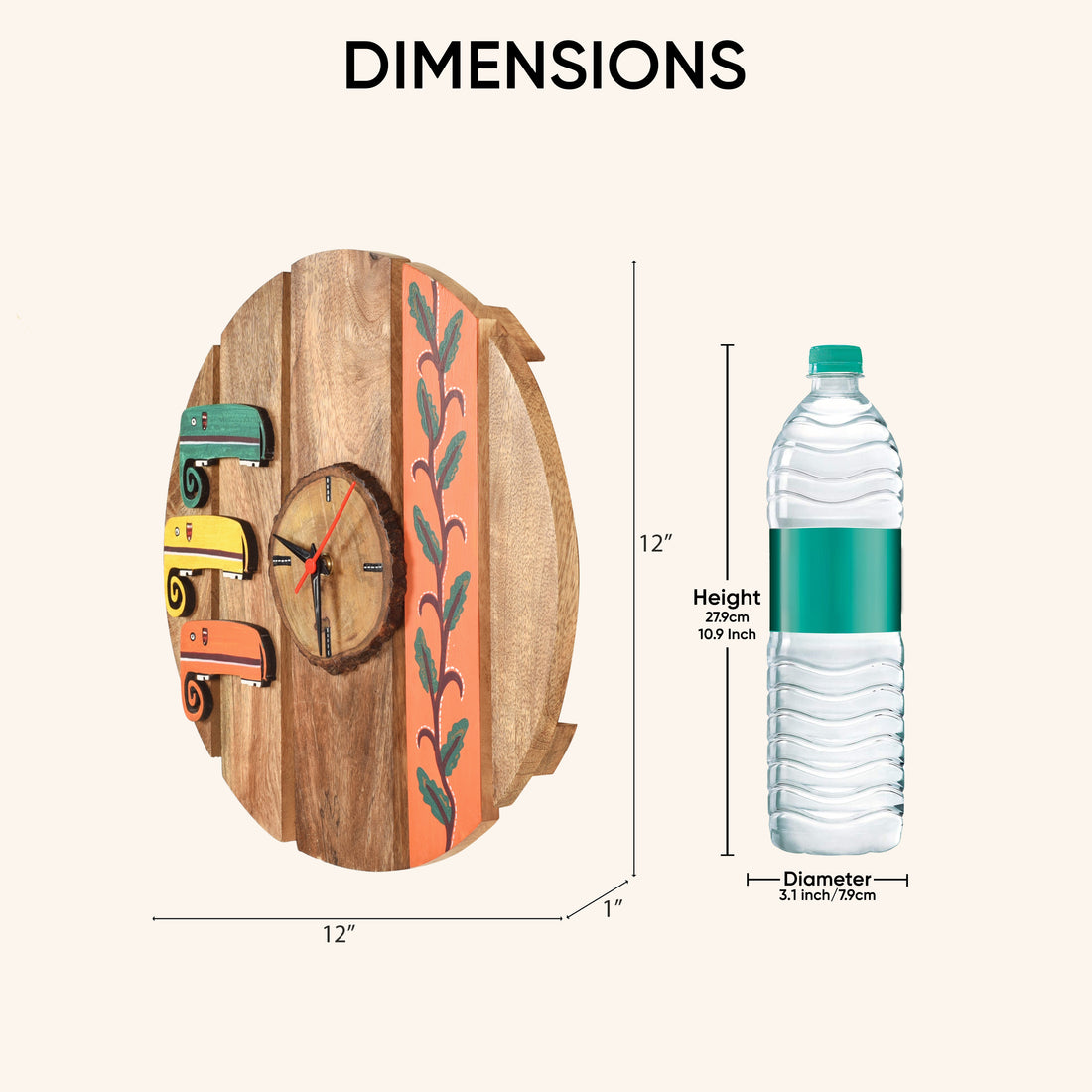 Majestic Elephants Wall Clock (12x1x12)