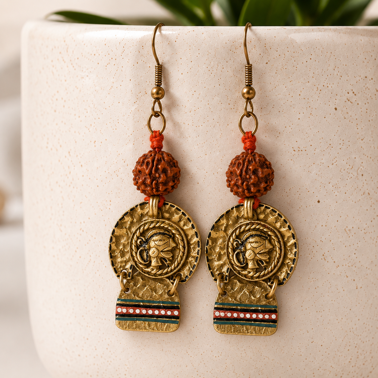 Golden Queen Handcrafted Tribal Earrings