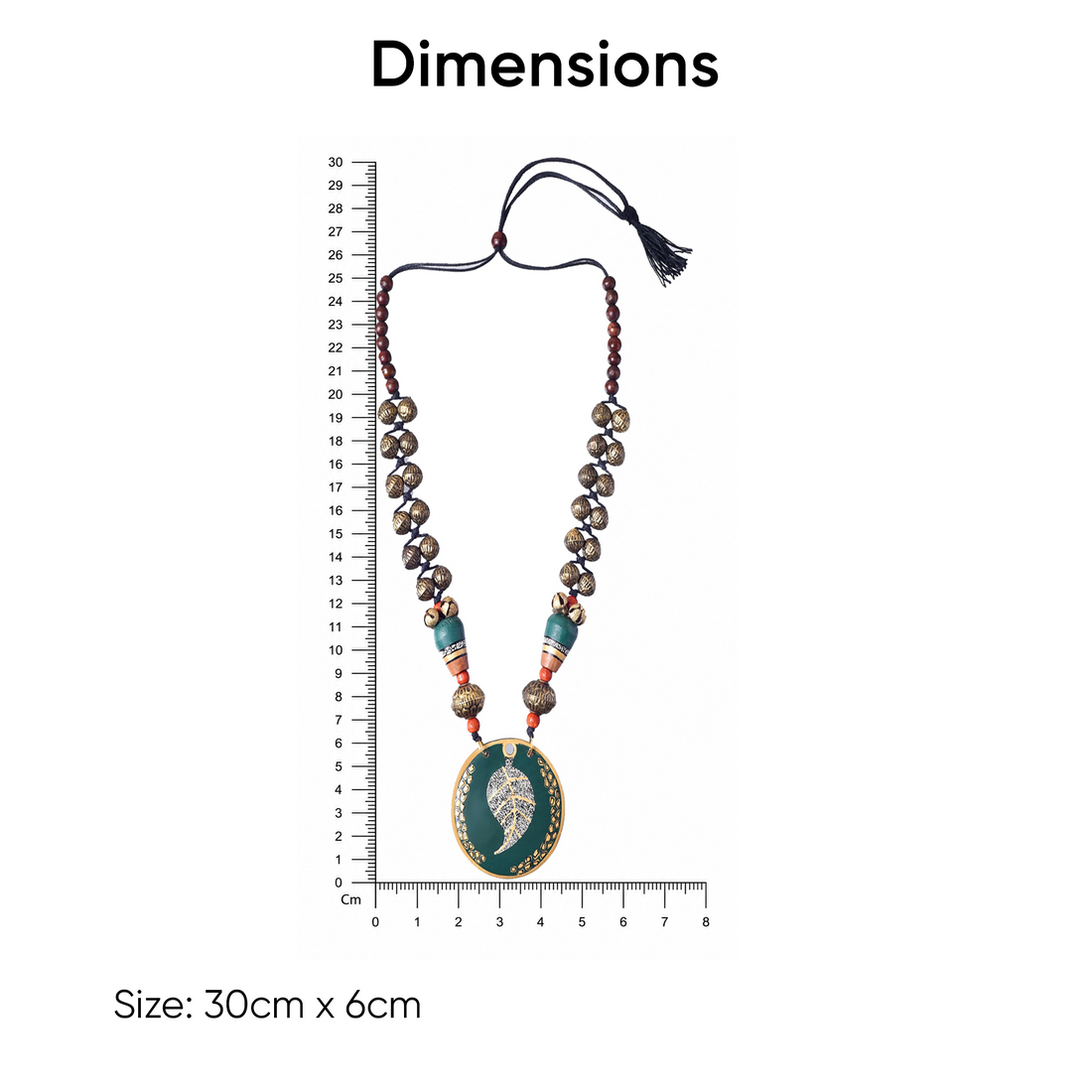 Verdant Leaf Brass Necklace