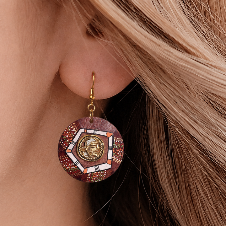 Modern Edge: Handcrafted Pentagon Earrings