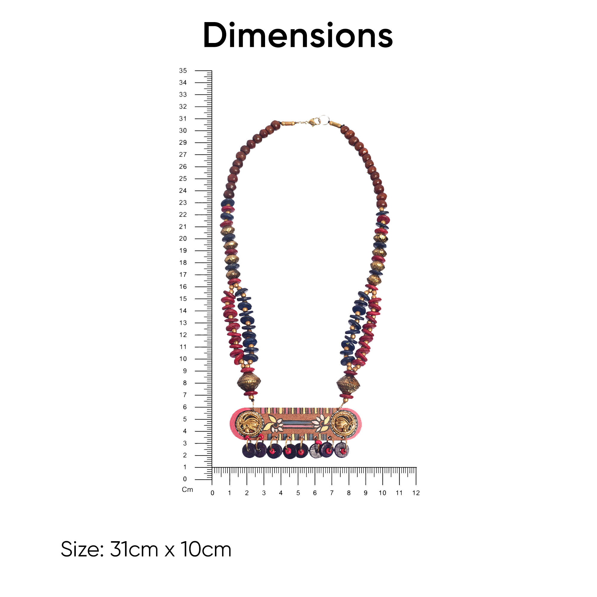 The Wise' Handcrafted Tribal Dhokra Necklace