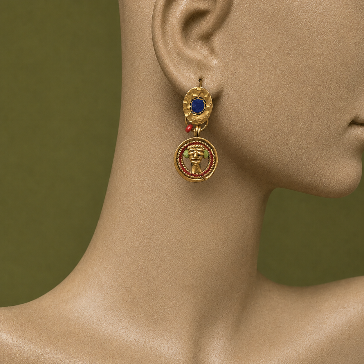 Queen Bleu Handcrafted Earrings